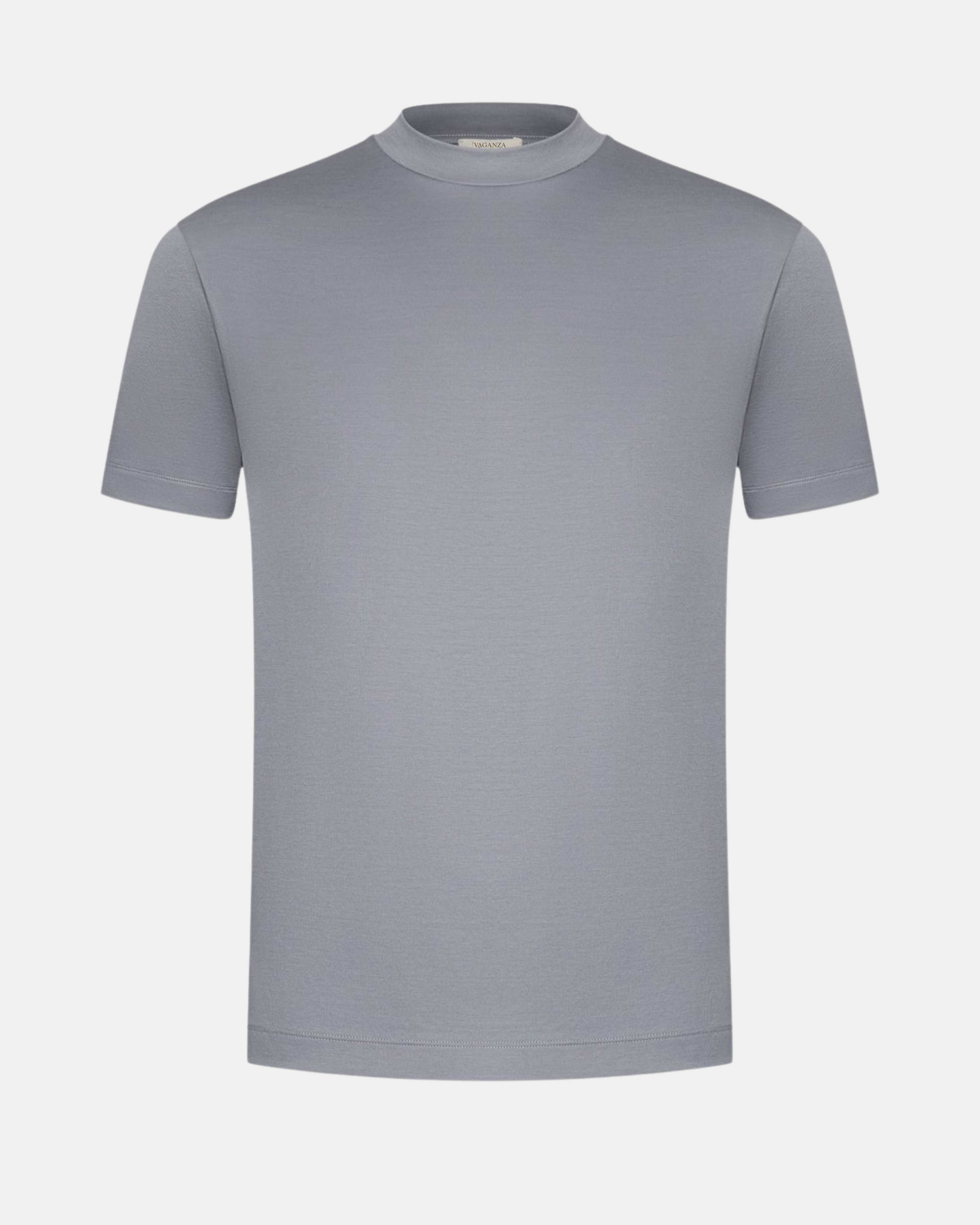 MERCERISED GLANS T-SHIRT - GRIJS