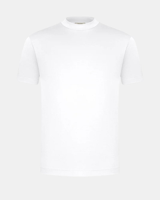 MERCERISED GLANS T-SHIRT - WIT